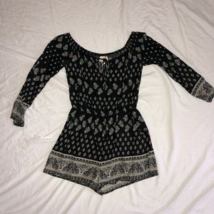 Very cute long sleeve off the shoulder romper